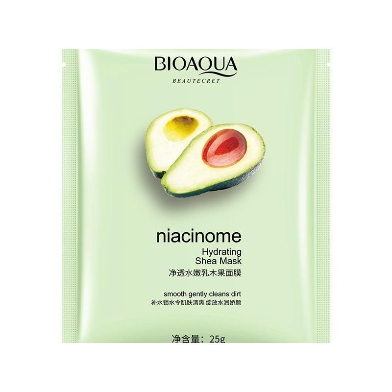Очищающая маска с маслом ши и авокадо Bioaqua Niacinome Hydrating Shea Mask